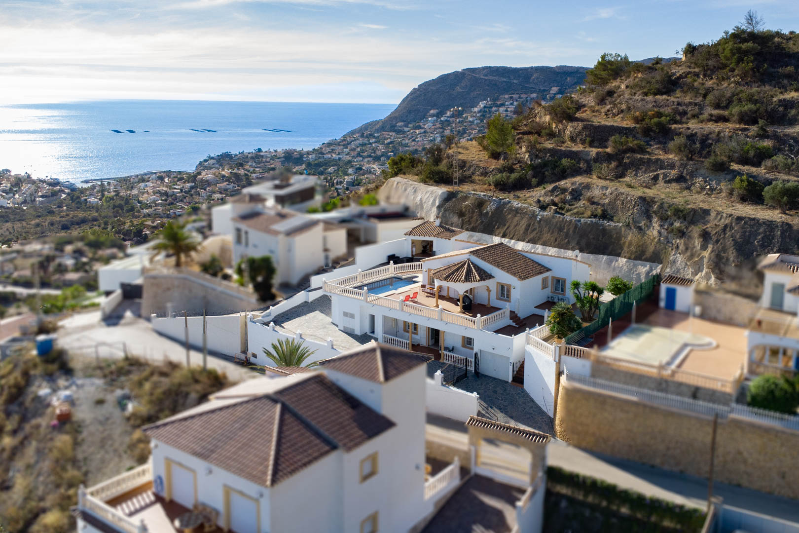 C4XY4596CAL Villa met gastenverblijf en panoramisch zeezicht te koop in Oltamar,  Calpe
