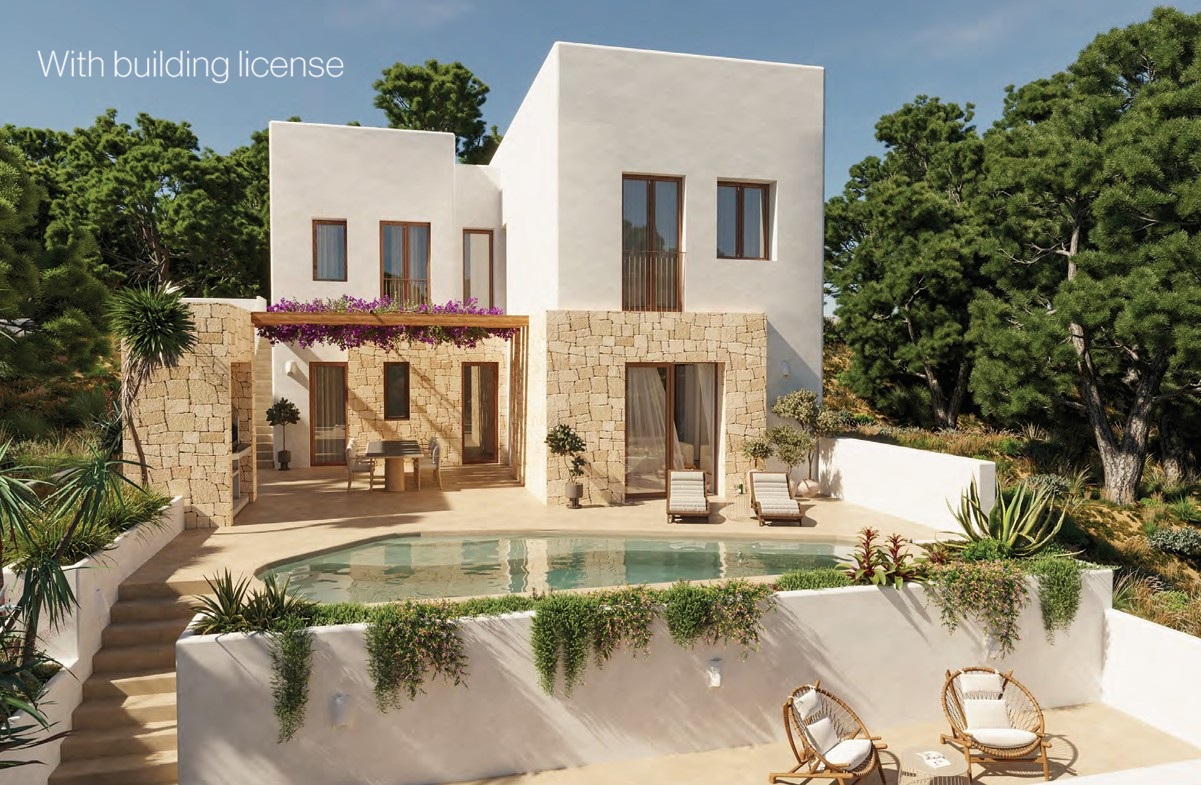 4601BEN_04 4601BEN Ibizastijl project met bouwvergunning te koop in Benissa