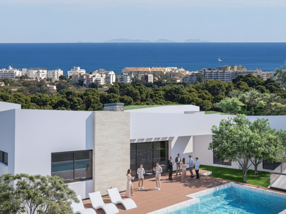 7101JAV Exclusieve nieuwbouwwilla met panoramisch uitzicht op zee in Tosalet, Jávea