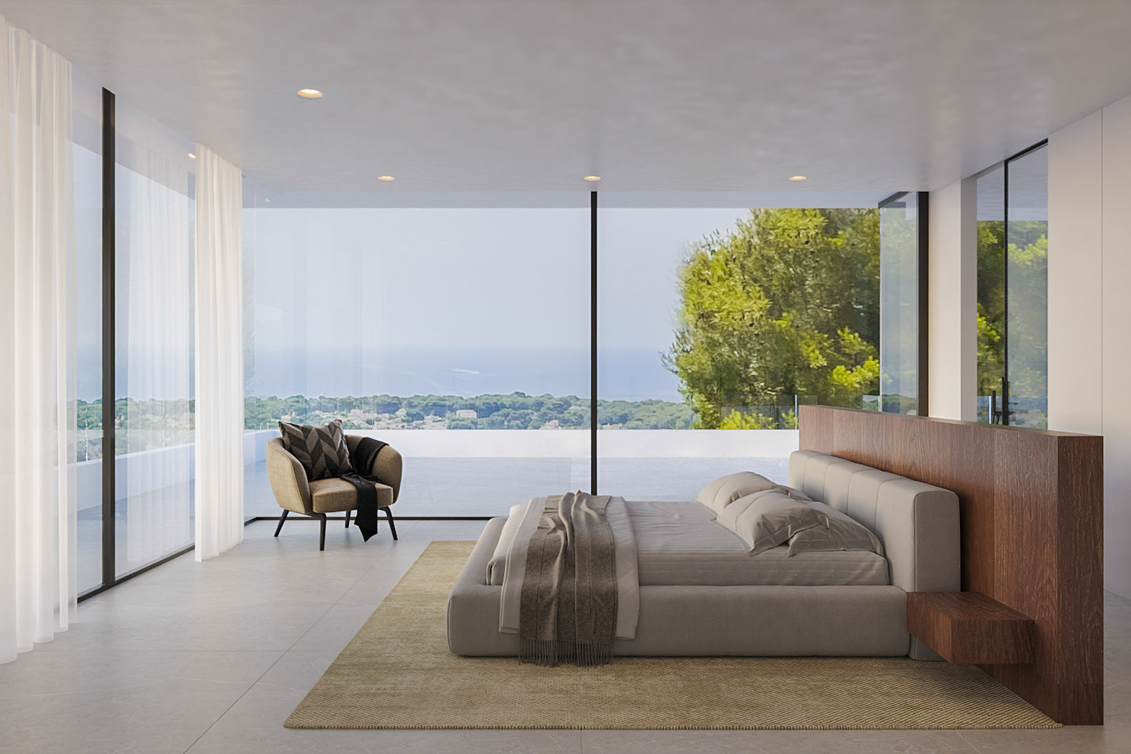 8300MOR-10 8300MOR Moderne villa in aanbouw met panoramisch zeezicht te koop in Moraira.