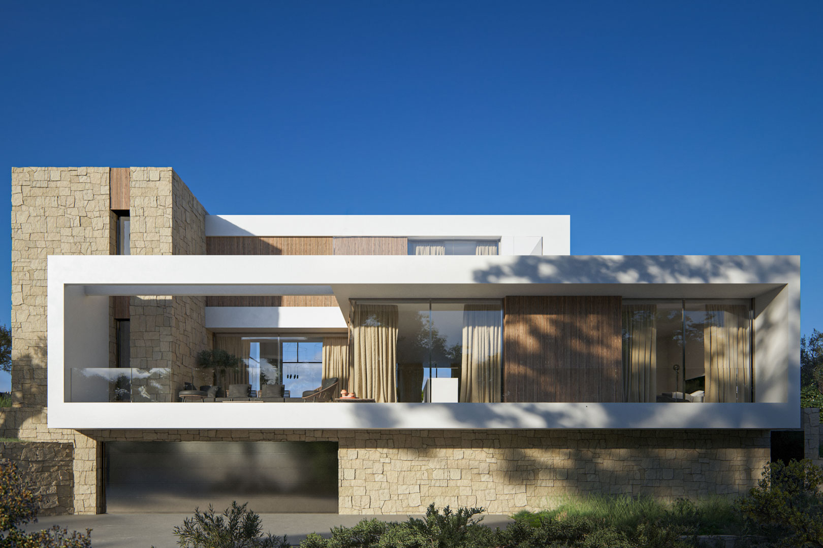 8300MOR-14 8300MOR Moderne villa in aanbouw met panoramisch zeezicht te koop in Moraira.