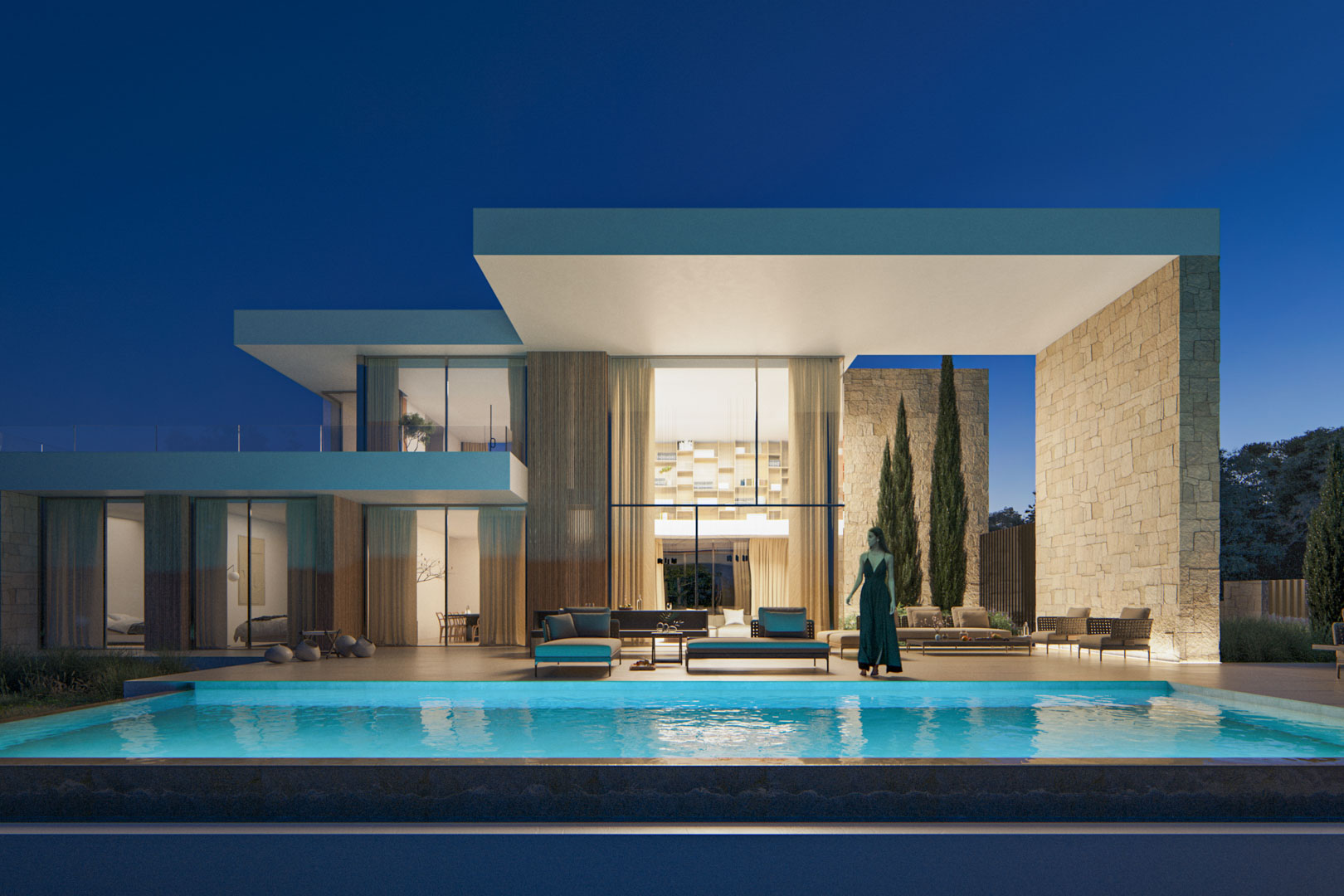 8300MOR-5 8300MOR Moderne villa in aanbouw met panoramisch zeezicht te koop in Moraira.