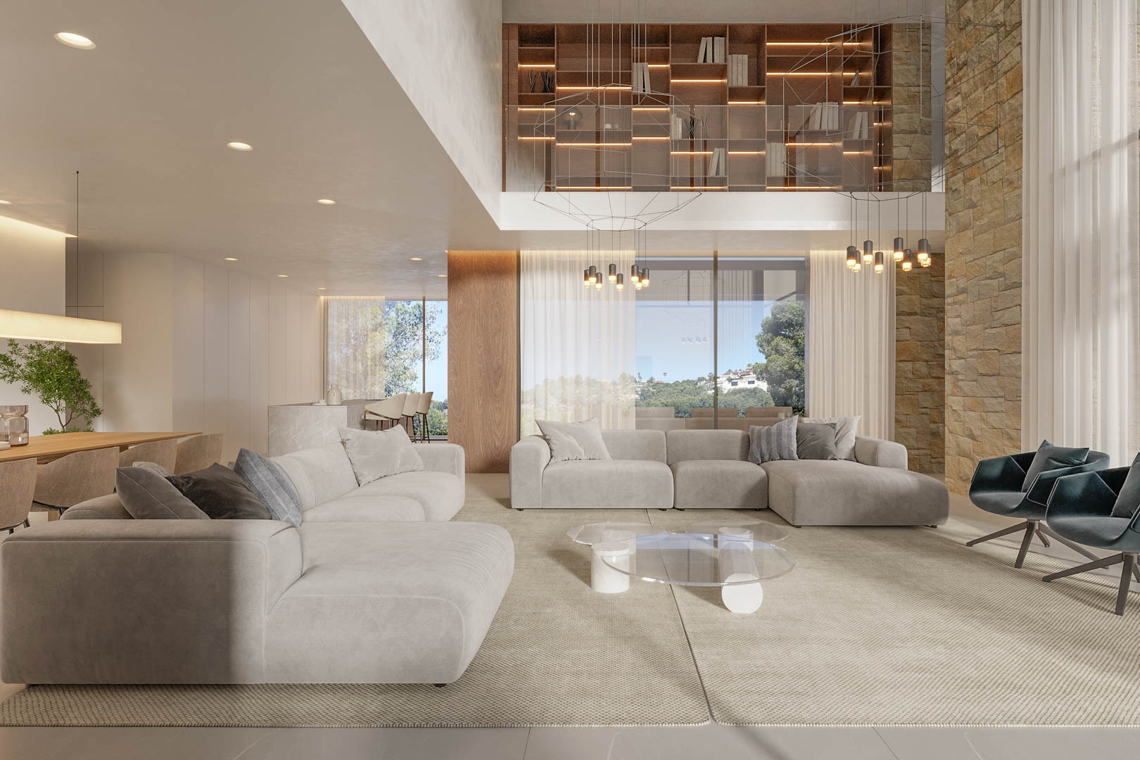 8300MOR-7 8300MOR Moderne villa in aanbouw met panoramisch zeezicht te koop in Moraira.