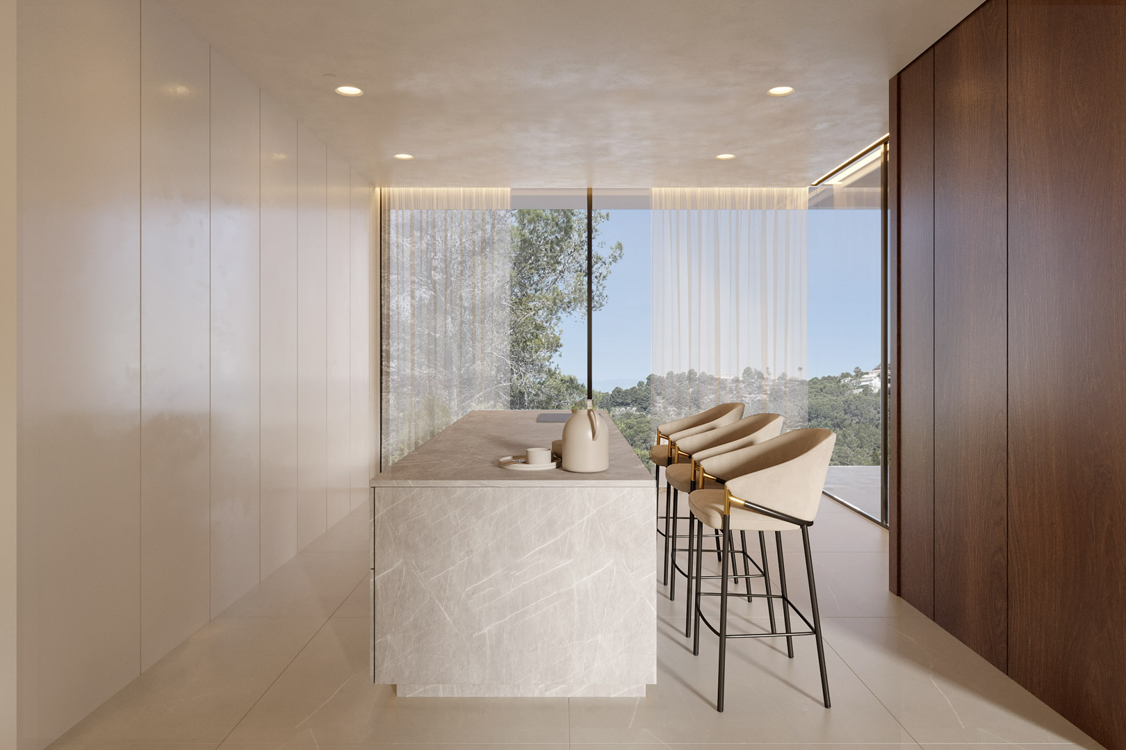 8300MOR-8 8300MOR Moderne villa in aanbouw met panoramisch zeezicht te koop in Moraira.