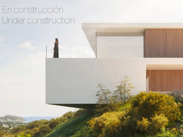 8311MOR Designvilla in aanbouw, met open zeezicht, te koop in Moraira.