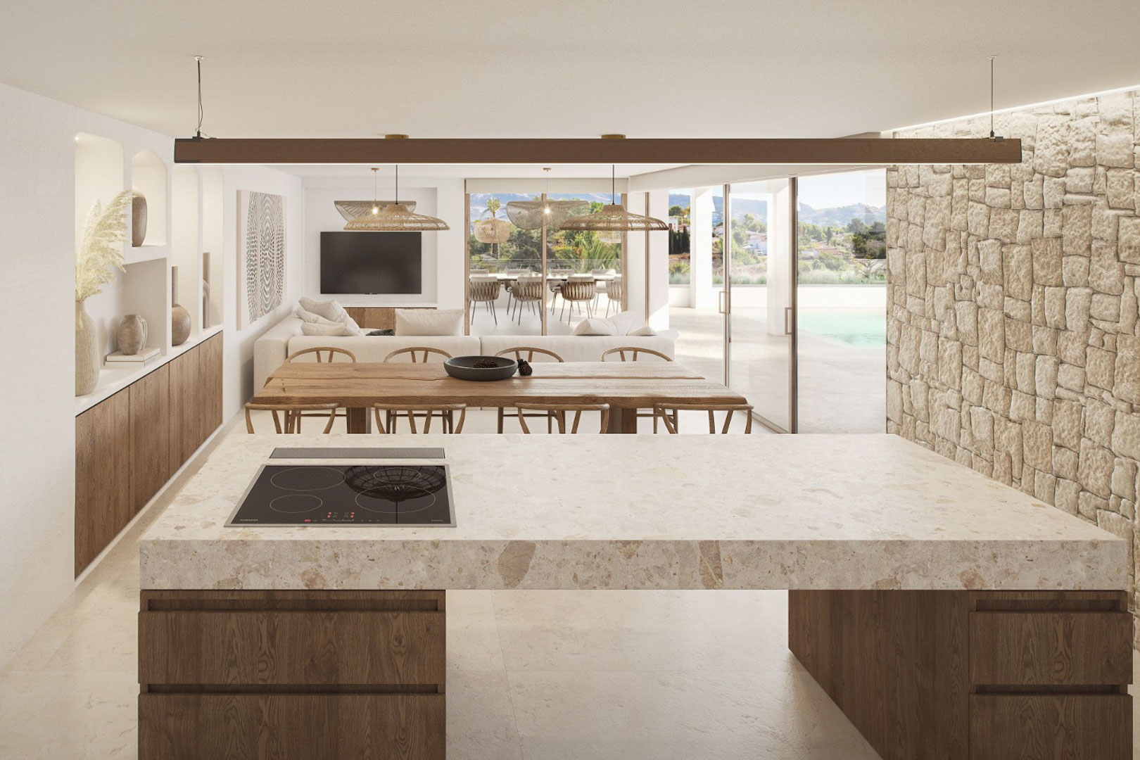 8325MOR-5 8325MOR Villaproject met uitzicht op zee, in aanbouw, te koop in Moraira.