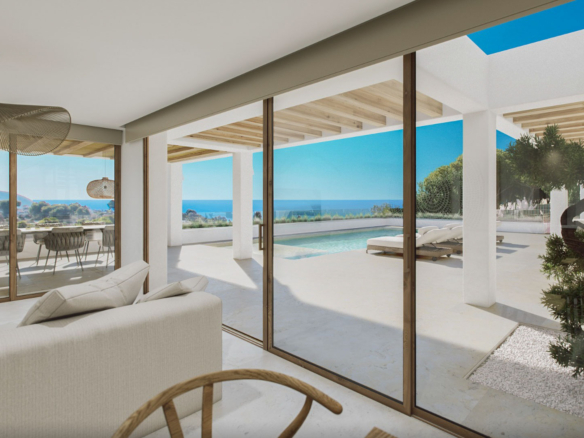 8325MOR Villaproject met uitzicht op zee, in aanbouw, te koop in Moraira.