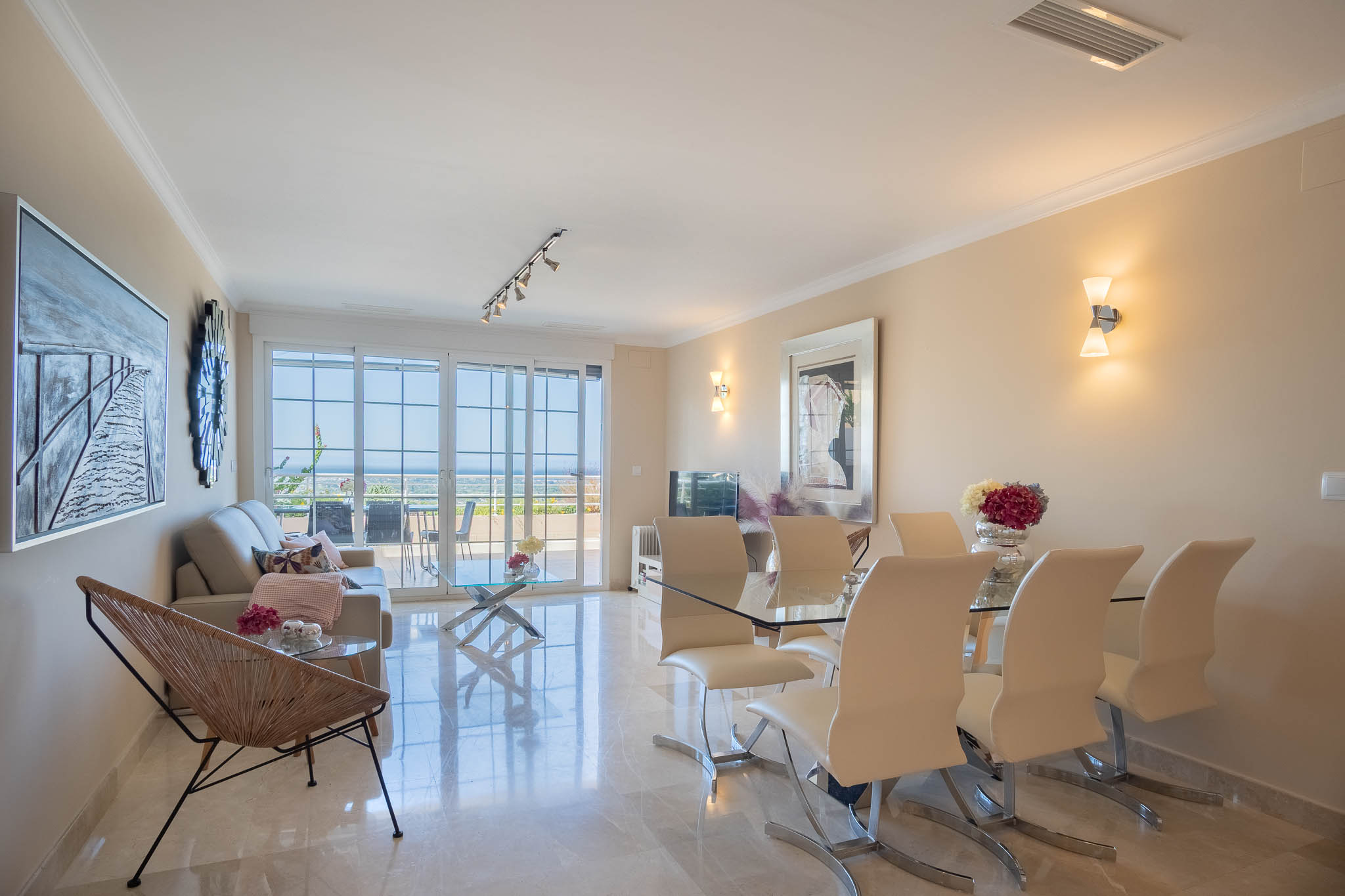 9010PED Appartement met panoramisch uitzicht op zee te koop in La Sella, Pedreguer.